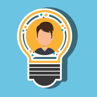 kişinin ampul tasarım içinde 