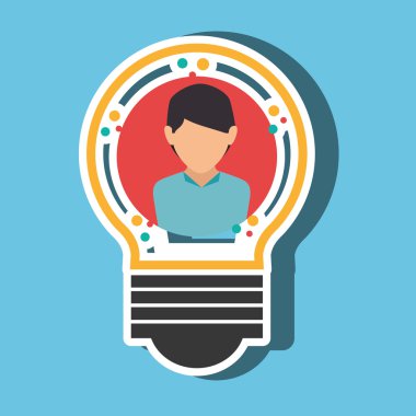 kişinin ampul tasarım içinde 