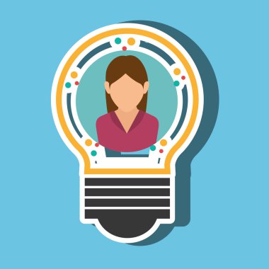 kişinin ampul tasarım içinde 