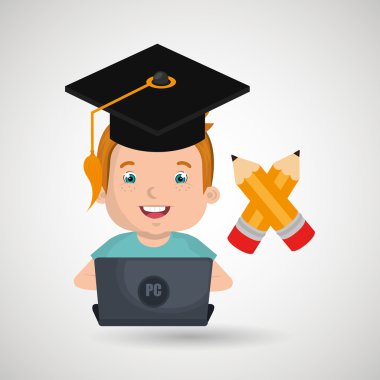 Çocuklar okulda dizüstü bilgisayar kullanarak 