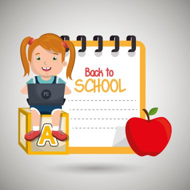 Çocuklar okulda dizüstü bilgisayar kullanarak 