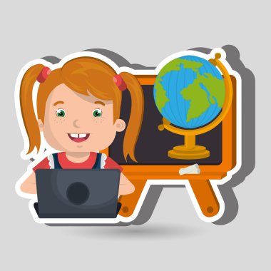 Laptop Tasarım Okulu kullanarak çocuk