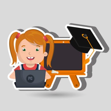 Laptop Tasarım Okulu kullanarak çocuk