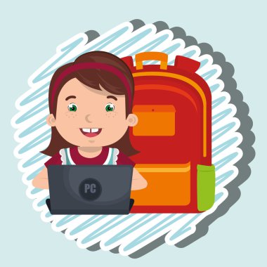 Laptop Tasarım Okulu kullanarak çocuk