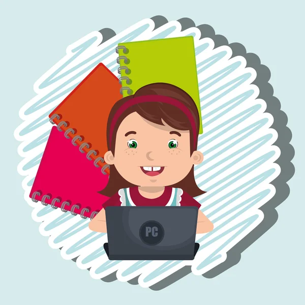 Laptop Tasarım Okulu kullanarak çocuk