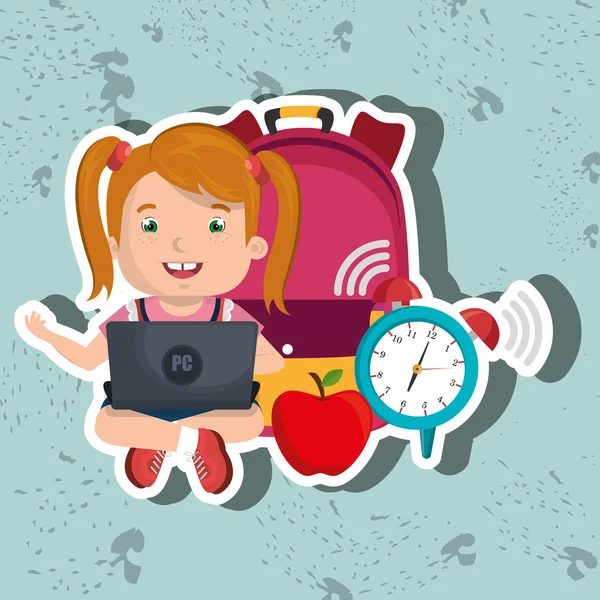 Laptop Tasarım Okulu kullanarak çocuk