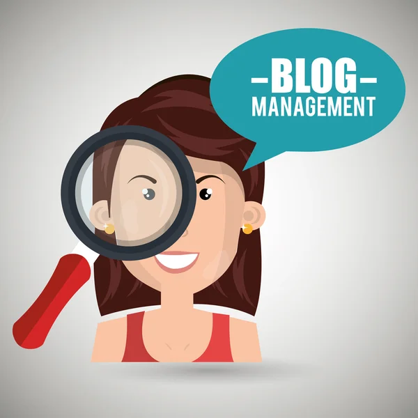 Blog Design de gestão — Vetor de Stock