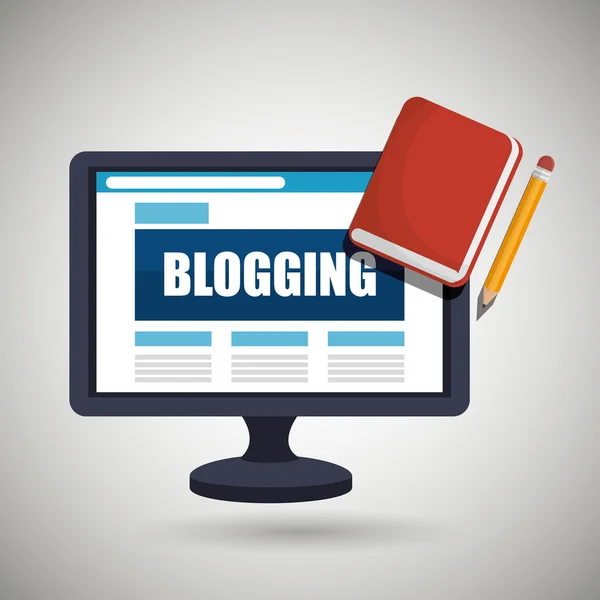 Concetto di blogging — Vettoriale Stock