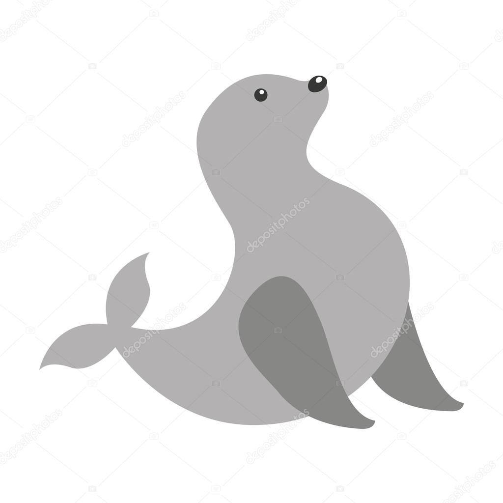 Seal animal isolated icon design Stock Vector by ©yupiramos 114810260