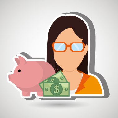 kişi ve para konsept tasarımı