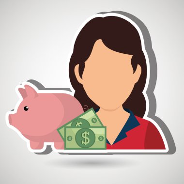 kişi ve para konsept tasarımı