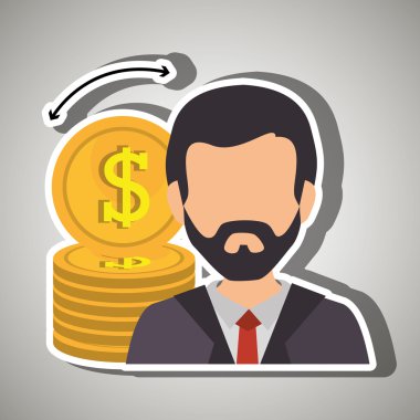 kişi ve para konsept tasarımı