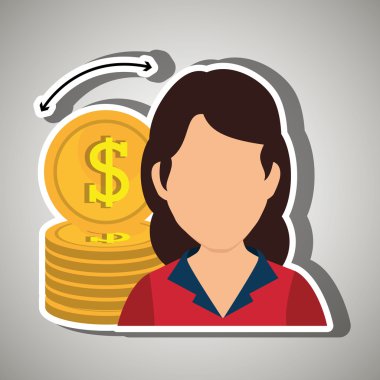 kişi ve para konsept tasarımı