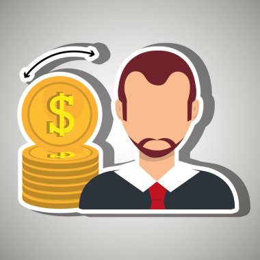 kişi ve para konsept tasarımı