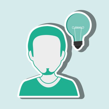 kişi ve ampul tasarım