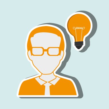 kişi ve ampul tasarım