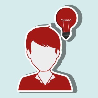 kişi ve ampul tasarım