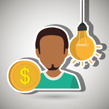 kişi ve para konsept tasarımı