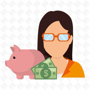 kişi ve para konsept tasarımı