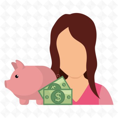 kişi ve para konsept tasarımı