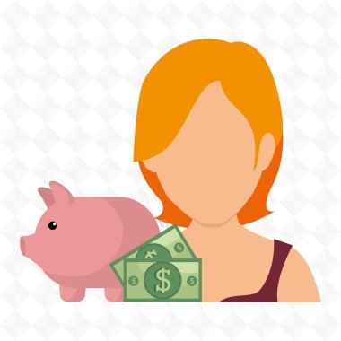 kişi ve para konsept tasarımı