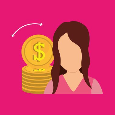 kişi ve para konsept tasarımı