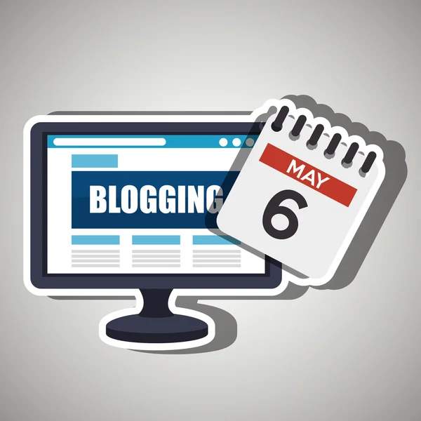 Concetto di blogging — Vettoriale Stock