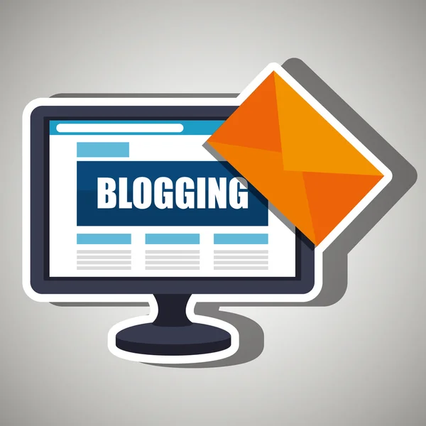Blogging konceptdesign — Stock vektor