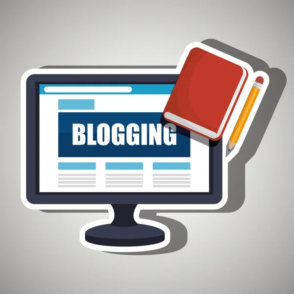 Concetto di blogging — Vettoriale Stock