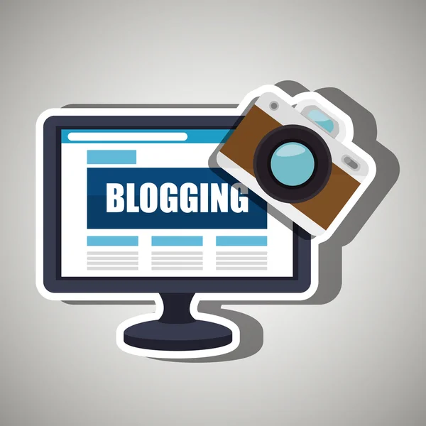 Concetto di blogging — Vettoriale Stock