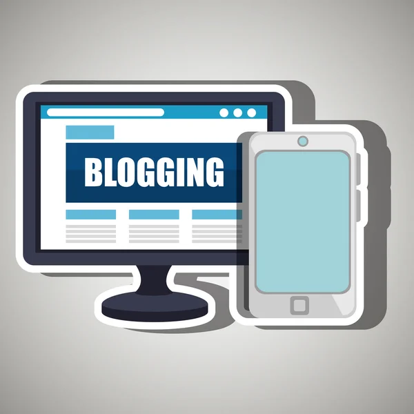 Concetto di blogging — Vettoriale Stock