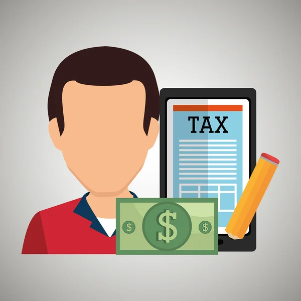 Projekt podatku od dłużnika — Wektor stockowy