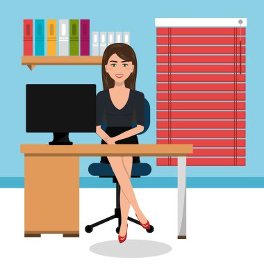 iş kadını çalışma alanında  