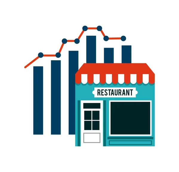 Инвестиции в иконку ресторана — стоковый вектор