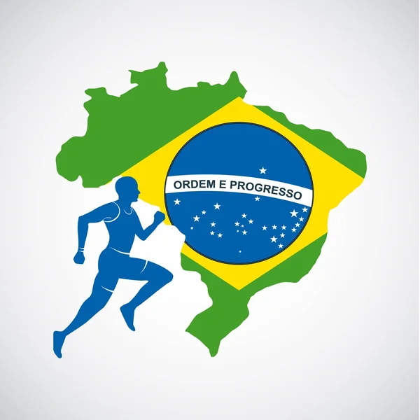 Brasile e sport olimpici — Vettoriale Stock