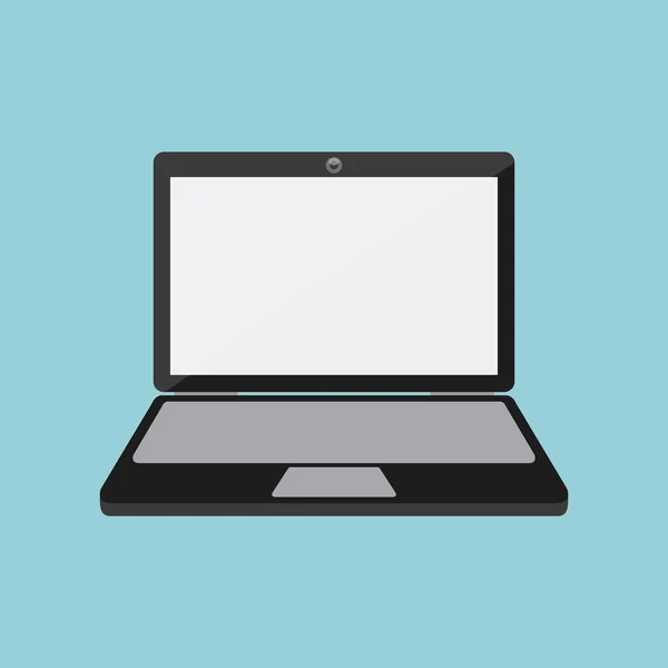 Computer portatile icona di design — Vettoriale Stock