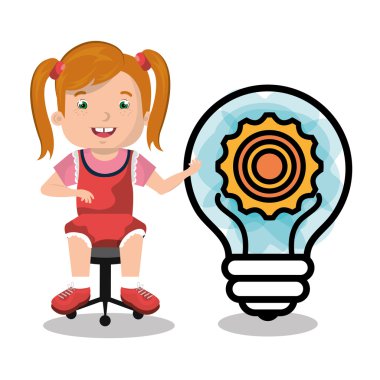 Kız eğitim izole simgesi tasarım