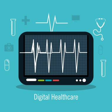 Dijital sağlık simgesi tasarım