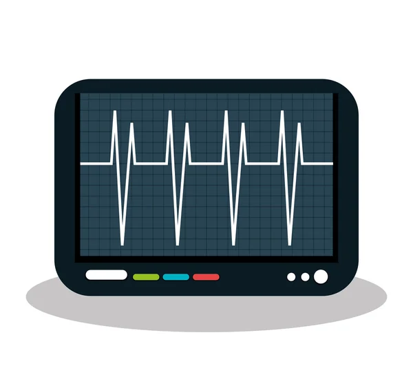 Icône éco moniteur cardiaque — Image vectorielle
