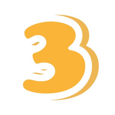 renkli sayı simgesi, vektör grafiği