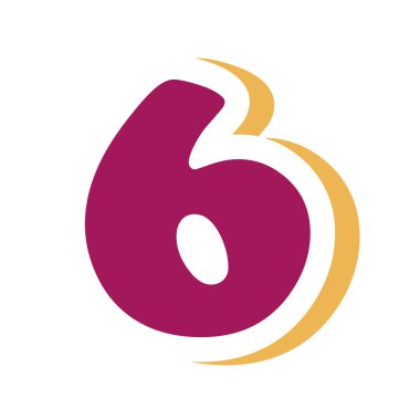 renkli sayı simgesi, vektör grafiği