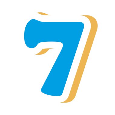 renkli sayı simgesi, vektör grafiği