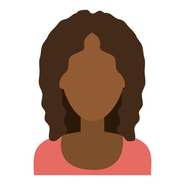 avatar kadın renkli gömlek giyiyor, vektör grafik