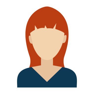 avatar kadın renkli gömlek giyiyor, vektör grafik