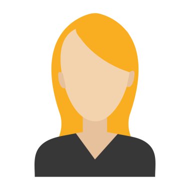 avatar kadın renkli gömlek giyiyor, vektör grafik