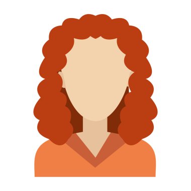 avatar kadın renkli gömlek giyiyor, vektör grafik