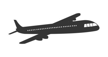 siyah uçak tasarımı, vektör grafik