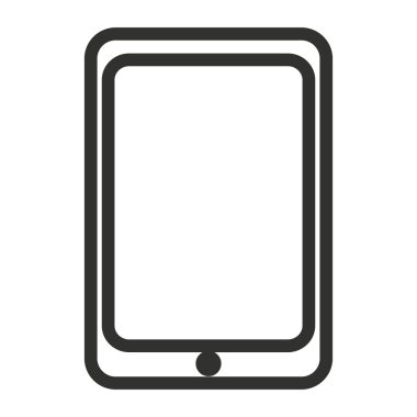 siyah beyaz elektronik akıllı telefon, vektör grafik