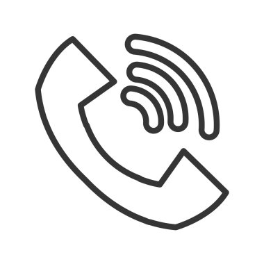 siyah beyaz telefon, vektör grafik