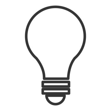 siyah beyaz ampul, vektör grafik